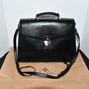 Patricia Nash Brailes Leather Satchel Bag in Black #P81101NWT